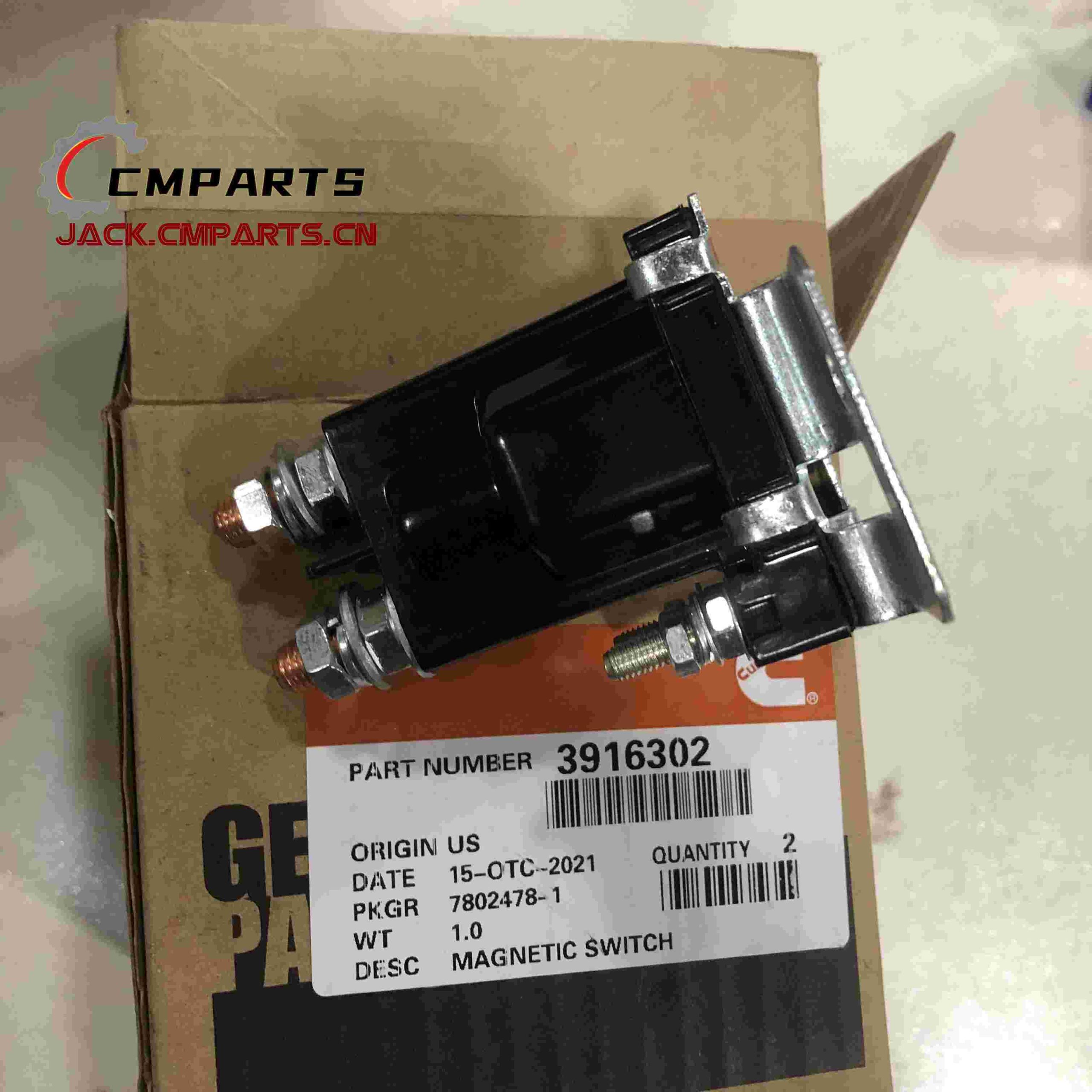 Relay Magnetic Switch 3916302 C3916302 COIL 24V DC CONT DESC CUMMINS 6CT8.3 Engine Parts Earth-moving Machinery Repair parts Chinese factory