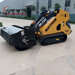Smooth Vibratory Roller with Quick Connection For Compact skid steer loader attachments mowing lawns, vegetation work skid steer road roller Chinese factory CE EPA certification
