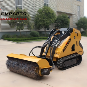 Angle Rotary Broom with Quick Connection For Compact skid steer loader attachments road sweeping work Skid Steer Sweeper Chinese factory CE EPA certification