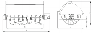 Rotary Tiller (cutter and disc type rotary tillage) with Quick Connection For Crawler skid steer loader attachments suitable for gardens, nurseries, orchards and farms soil finely broken, soil and fertilizer mixed evenly and the ground level off Chinese factory Skid Steer Rotary Tiller CE EPA certification 