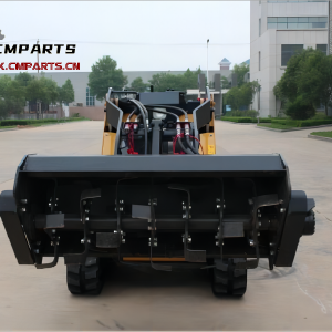 Rotary Tiller (cutter and disc type rotary tillage) with Quick Connection For Crawler skid steer loader attachments suitable for gardens, nurseries, orchards and farms soil finely broken, soil and fertilizer mixed evenly and the ground level off Chinese factory Skid Steer Rotary Tiller CE EPA certification