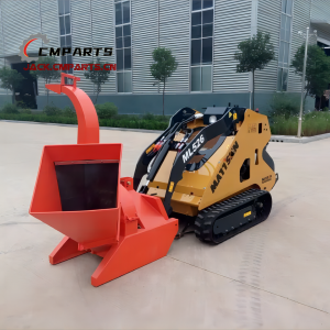 Wood crusher with Quick Connection For Crawler skid steer loader attachments suitable for Crush tree trunks or tree stumps Chinese factory Skid Steer Wood crusher CE EPA certification