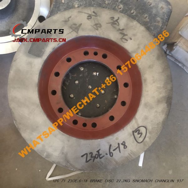 126 71 Z30E.6-18 BRAKE DISC 22.2KG SINOMACH CHANGLIN 937