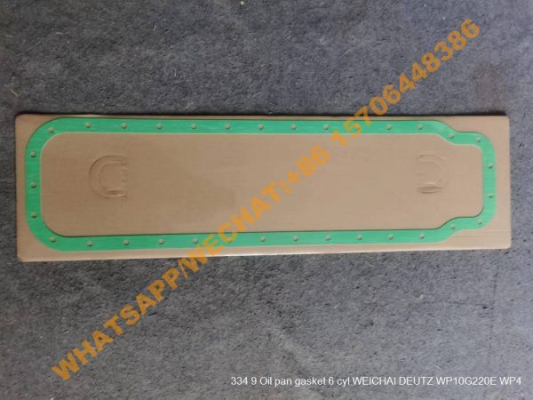 334 9 Oil pan gasket 6 cyl WEICHAI DEUTZ WP10G220E WP4