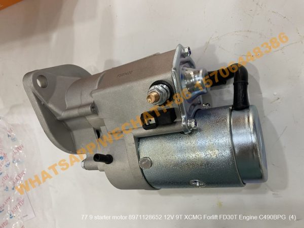 77 9 starter motor 8971128652 12V 9T XCMG Forlift FD30T Engine C490BPG (6)