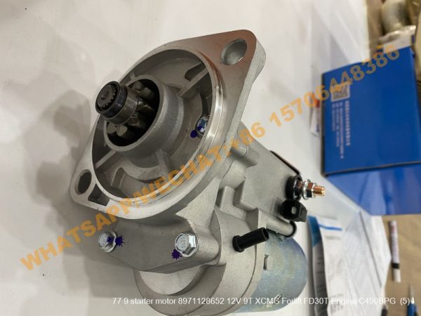 77 9 starter motor 8971128652 12V 9T XCMG Forlift FD30T Engine C490BPG (6)